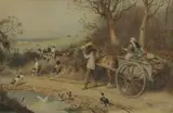 Myles Birket Foster, Untitled, watercolour 14 x 21cm