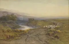 Untitled by Harry T. Hine, watercolour 66 x 98cm, sold Jul 2020
