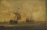 Jan Porcellis, Untitled, oil on panel 11.3 x 17.2cm (2)