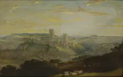 Edward Hastings, Untitled, Edward Hastings (1781-1861) A view of Durham Cathedral Oil on canvas 26 x 38cm