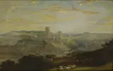 Edward Hastings, Untitled, Edward Hastings (1781-1861) A view of Durham Cathedral Oil on canvas 26 x 38cm
