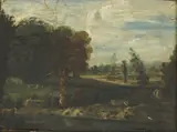 Paul Huet, Untitled, oil on board 28 x 34cm