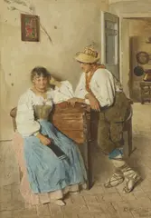 Augusto Bompiani, Untitled, watercolour 52 x 35cm
