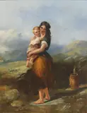 James John Hill, Untitled, James John Hill RBA (1811-1882) The water carrier Oil on canvas 91 x 71cm