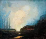 Ferdinand Burgdorff, Steelmaking Nocturne, c.1910s