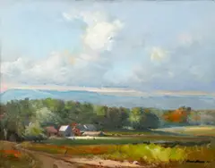 Frank Herbert Mason, Brush Hollow Road, Stowe, Vermont, 1979, oil on panel