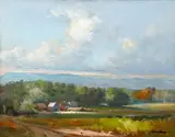 Frank Herbert Mason, Brush Hollow Road, Stowe, Vermont, 1979, oil on panel