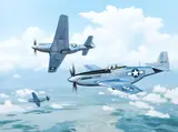 Stan Stokes, Thundering Herd (P-51 Mustangs), 1981, acrylic on canvas