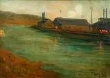 Aaron Harry Gorson, Industrial Landscape (Mill on the River), signed lower right