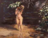 Charles Bud Gibbons, Nude Bathing in Stream