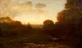 George Hetzel, Evening, Pennsylvania (Misty Landscape), c.1880s