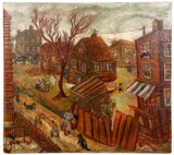 Leonard Lieb, Pittsburgh Hill District Cityscape late 1930's or early 1940's