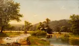 Joseph Woodwell, Pittsburgh Landscape, c.1861, oil on canvas, since relined