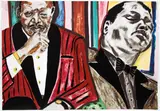 Frederick J. Brown, Oscar Peterson, 2005, serigraph printed in colors
