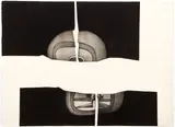 Amadeo Gabino, Untitled Abstract (Black and White), 1977, color, etching and embossed paper
