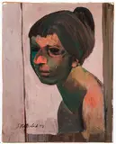 Serge Hollerbach, Untitled (Female Portrait), 1973, gouache on paper