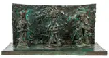 Bob LaBobgah, Three Figures in an Indefinite Landscape, cast and welded, bronze