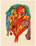 Roberto Matta, D'Yeux, 1979, lithograph printed in colors on Arches wove paper