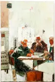 Joyce Werwie Perry, Cafe Chatter, acrylic on canvas