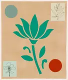Dan Rizzie, Flower , 1998, monoprint, with printed