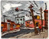 Arnold Sharrad, Greenpoint (Brooklyn), 2008, oil on artist's board