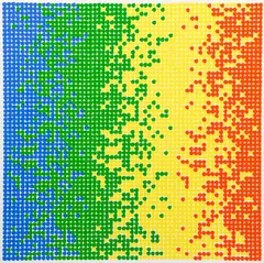 David Roth, Untitled (Colorful Dots), 1979, original, serigraph printed in colors, pencil