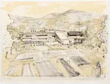 William Wegman, Untitled (Coffee Hacienda and Drying Ground), 1989, Original, lithograph printed in color, pencil