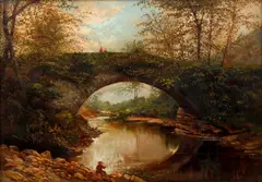 The Old Bridge by William Livingstone Anderson, 1886, oil on canvas, offered Apr 2021