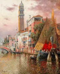 Nicholas Briganti, Venetian Scene, c., oil on canvas