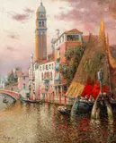 Nicholas Briganti, Venetian Scene, c., oil on canvas