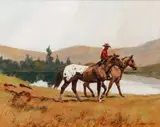 Richard Audley Freeman, Red Shirt, oil on board
