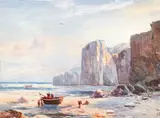 Regis Francois Gignoux, French Coast, likely Brittany or Normandy