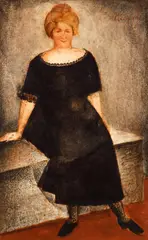 Simka Simkhovitch, Lady In Black, 1920s, watercolor on paper