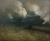Aaron Harry Gorson, Industrial Scene and Twilight, signed lower left