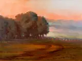 James Sulkowski, Glowing Dawn (Hickory, Pennsylvania), 2019, oil on canvas