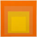 Grippi Gallery Poster, 1973, printed poster with original by Josef Albers, silkscreen from Homage to the Square series, offered Apr 2021
