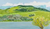 Barbara Ballachey, Along Chain Lake, 1981, oil on canvas