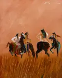 Earl Biss, Argument in the Sweet Grass, 1980, oil on canvas