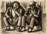 Julius T. Bloch, Resting, c.1930, lithograph on paper, from an