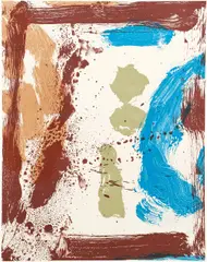 James Bohary, Untitled Abstract, 1990, original, lithograph printed in color, pencil