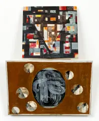 Psychological Apparatus by Christopher Lucas, 1986, oil on wood, offered Apr 2021