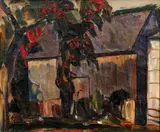 Abraham A. Manievich, Barn Etude, oil on canvas