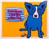 George Rodrigue, Sometimes I Feel Like a Blue Dog, 1990, color