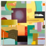 Elise Rugolo, Indian Summer, 2010, mixed media and encaustic