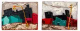 Arnold Sharrad, Pair of paintings of Red Hook (Brooklyn), 2011, oil on artist's board, both