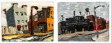 Arnold Sharrad, Pair of paintings of Greenpoint (Brooklyn), 2007, oil on artist's board, both