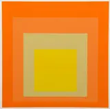 Goethe House Poster, 1973, printed poster with original by Josef Albers, silkscreen from Homage to the Square series, offered Mar 2021