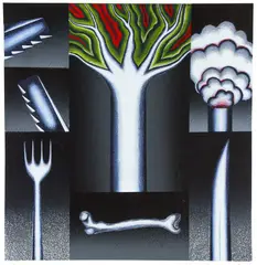 Untitled Landscape by Antonio Henrique Amaral, 1992, serigraph printed in colors, offered Mar 2021