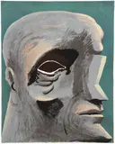 Horst Antes, Omaggio a Michelangelo (Homage to Michelangelo), c.1975, 9 color, lithograph on Rives paper