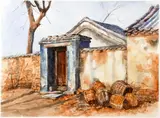 Old Beijing by Cynthia V. Cooley, 1987, watercolor, offered Mar 2021